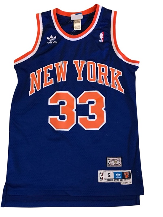 adidas Other - Adidas NY Knicks #33 Basketball Jersey Hardwood Classics Blue Orange S +2